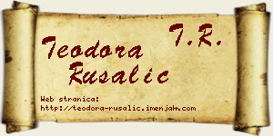 Teodora Rusalić vizit kartica
